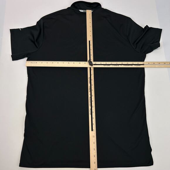 Las Vegas Raiders Polo Shirt Black Striped NFL On Field SS Nike Dri Fit L Large - Picture 10 of 10